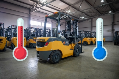 Работа погрузчиков в холод и жару: важные моменты